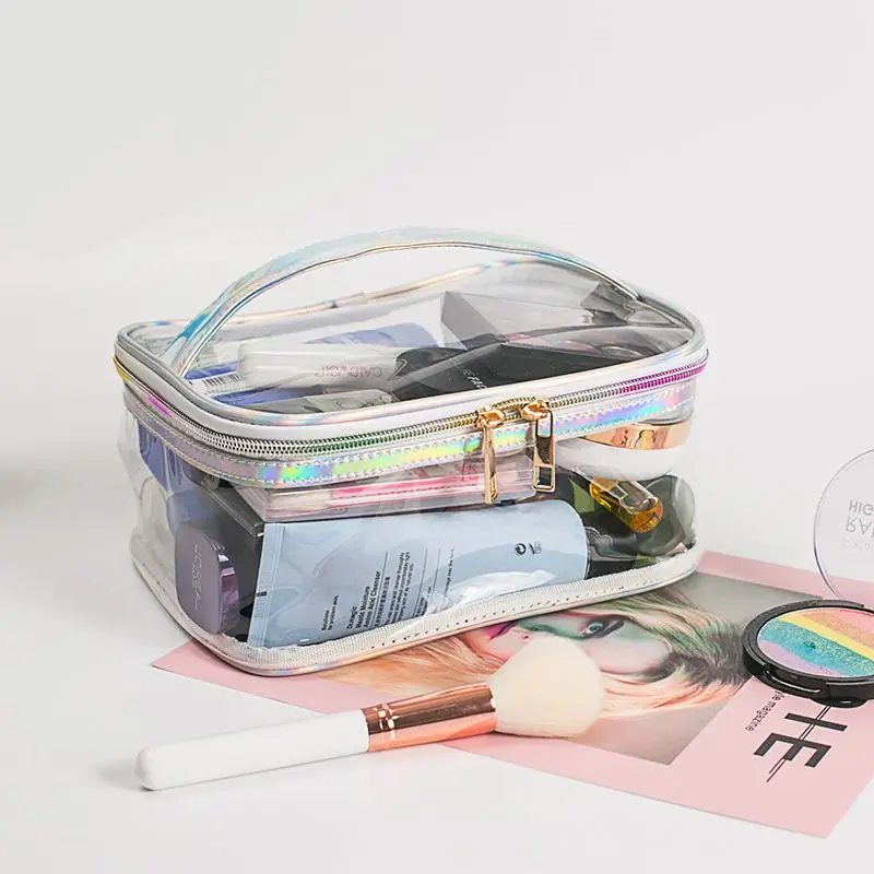Multi Color Transparent Cosmetic Bag Set for Travel Organizer Portable Tool Pouch Make Up Beauty Case Tattoo Storage Make Up Bag