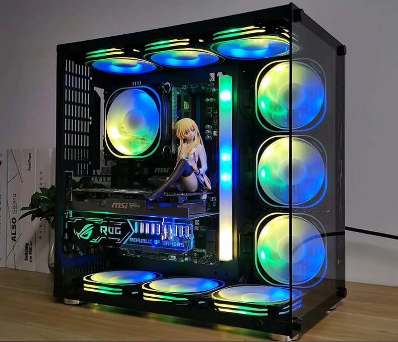 Fans & Coolings Music Control Support RGB Fan 12cm Chassis Case Dor