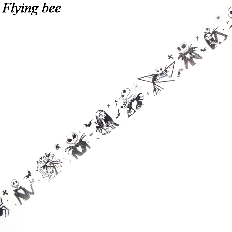Flyingbee 4 шт./компл. ужастиков лента с рисунками убийца клейкая лента ночь перед Рождеством Бумага лента Washi Стикеры комплект X0640