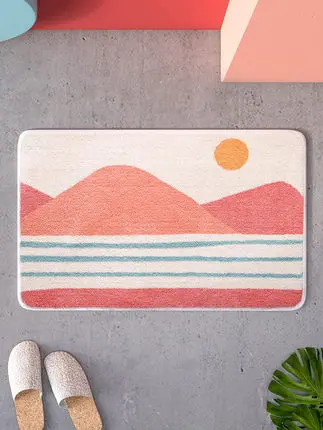 Sunrise Коврик для ванной комнаты, Впитывающий Коврик для ванной комнаты, коврик для двери, можно стирать в стиральной машине - Цвет: Sunrise