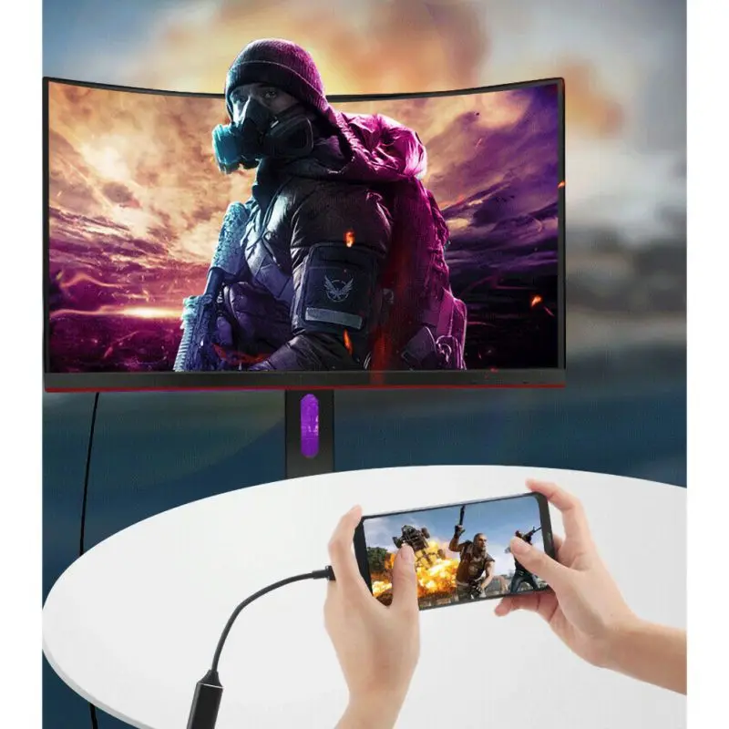 Экран HD конвертер 4K30Hz USB-C тип-c к HDMI тип-c проекция мобильного телефона