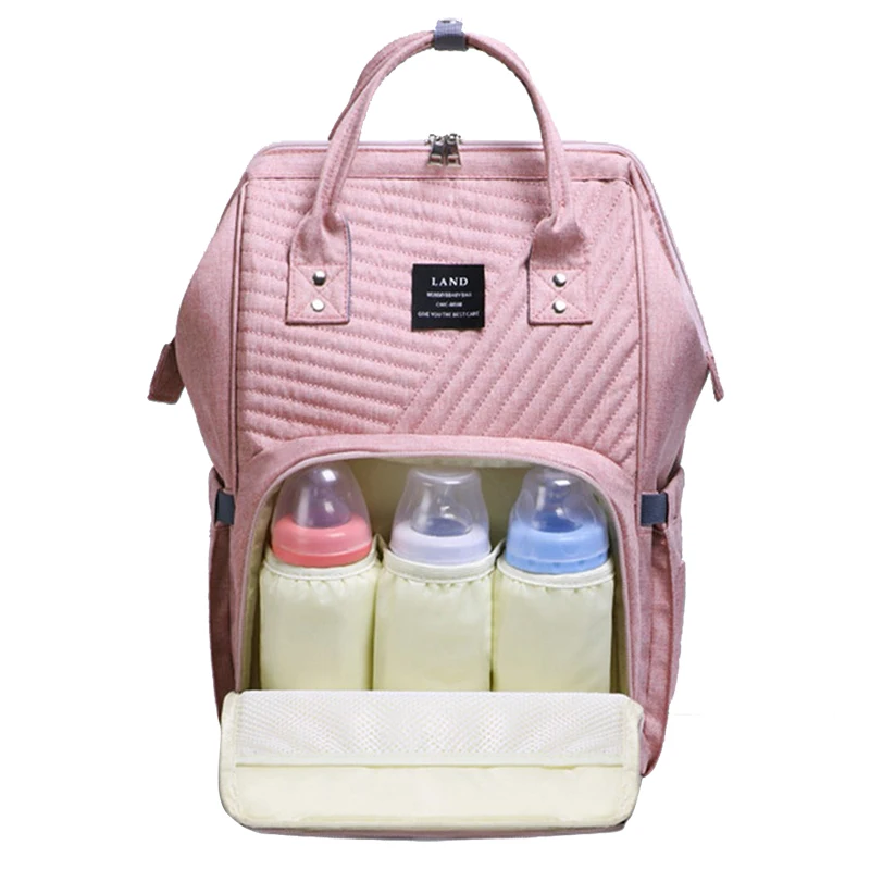 LAND USB сумка для подгузников для мам водонепроницаемый рюкзак для кормления ребенка очень большая сумка для детской коляски Уход За Младенцами подгузник на молнии