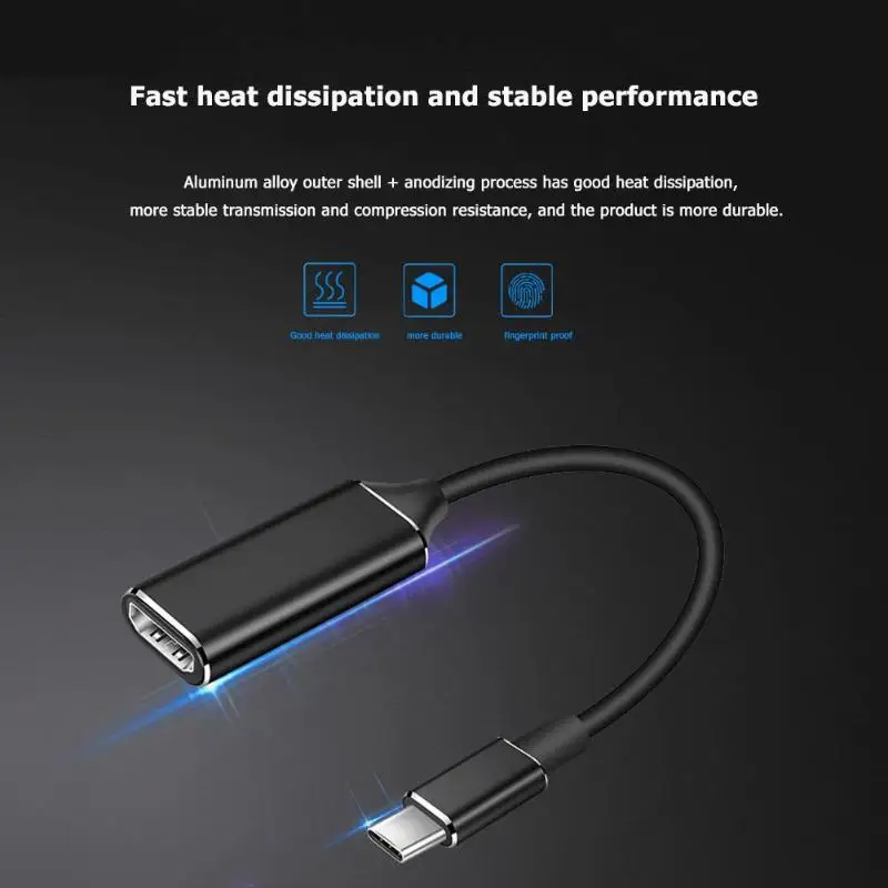 Usb type C к HDMI адаптер удобный алюминий сплав 4K 2K 30Hz HDMI экранный преобразователь