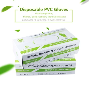 

50pcs/Lot Disposable PVC Gloves Anti Gloves Anti-static Gloves For Food Cleaning Cooking Beauty salons Accessories