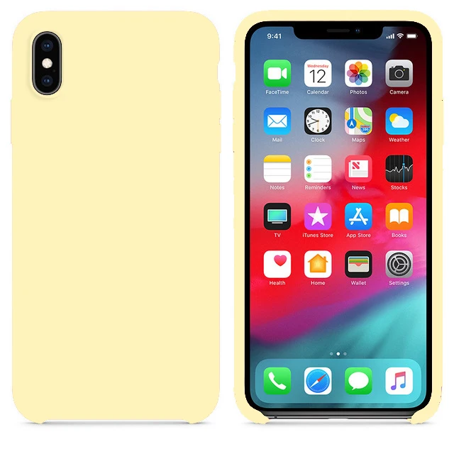Milk yellow Чехол для Iphone 7 с логотипом жидкий силиконовый чехол s для Apple X Xs XR 11 Pro Max 6 S 8 7 Plus 6 S 11pro задняя крышка оболочка - Цвет: Milk yellow