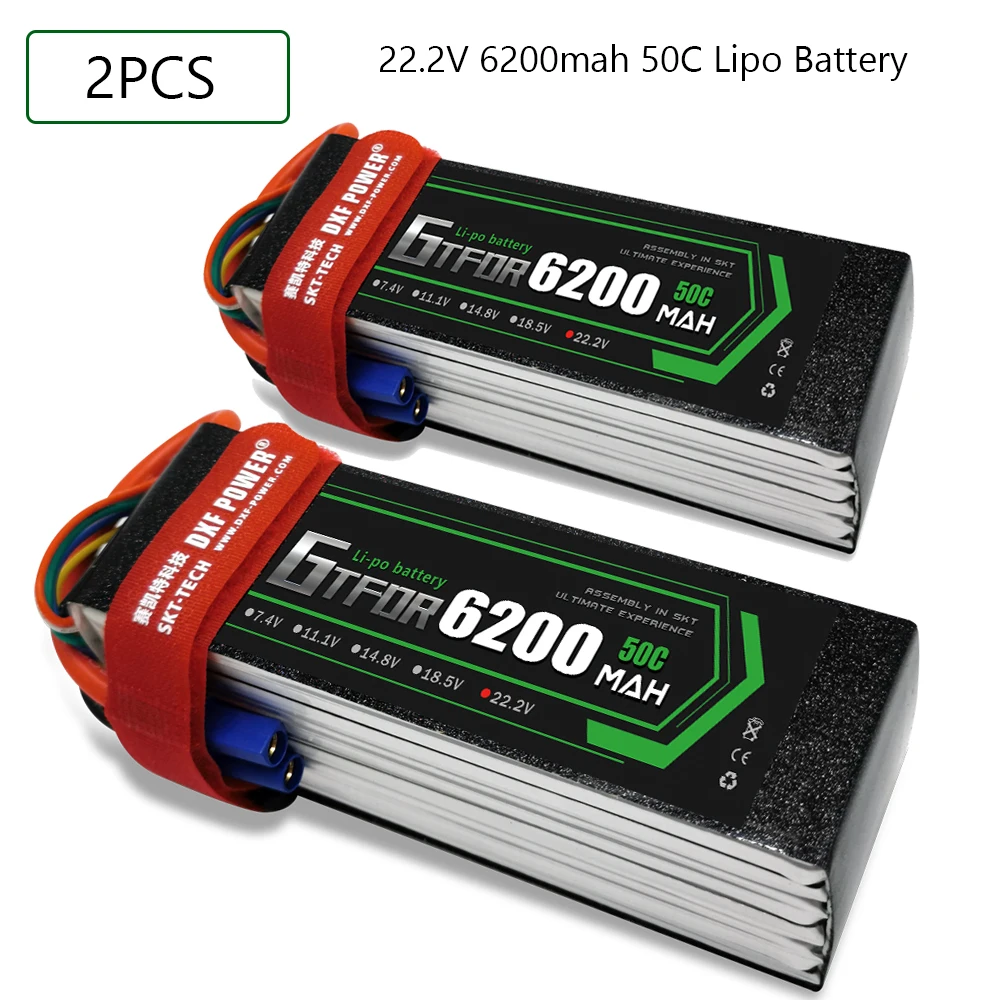 

GTFDR 6S 22.2V 6200mah 50C-100C Lipo Battery 6S XT60 T Deans XT90 EC5 For FPV Drone Airplane Car Racing Truck Boat RC Parts
