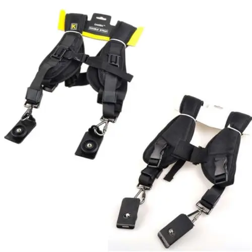 Double Camera Shoulder Neck Sling Quick Strap + Fasten Adapter 1/4" Tiny Screw for SLR DSLR D3100 D3200 60D 5D2 5D3 5D | Электроника
