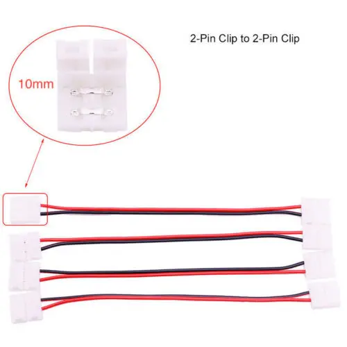 10 100 шт./лот 2 контактный 4pin 8 мм двойной разъем кабеля 15 см для SMD 5050 3528 2835 5630
