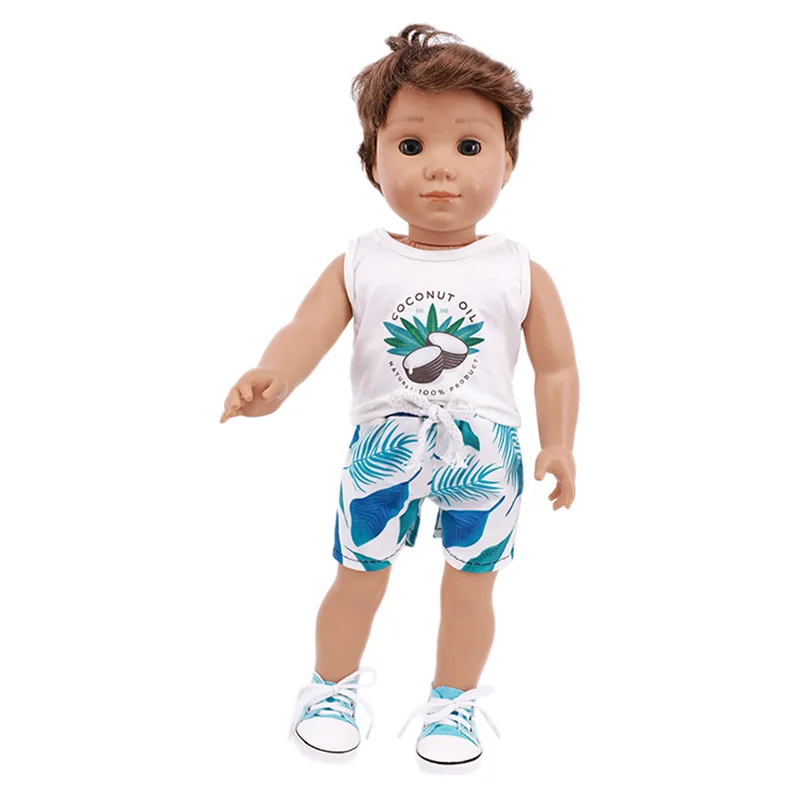 Barbie Doll Clothes Doll Clothes Accessories Doll Clothes Doll Accessories Handmade Summer Suit Panty For 18 Inch American Doll Accessory Boy Toy 43 cm Baby Born Clothes