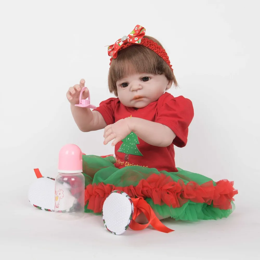 22 ''удивительные Bebe Reborn Детские игрушки Реалистичные мягкие силиконовые тела прекрасный Playmate новорожденный кукла ребенок день рождения Рождественские подарки 55 см