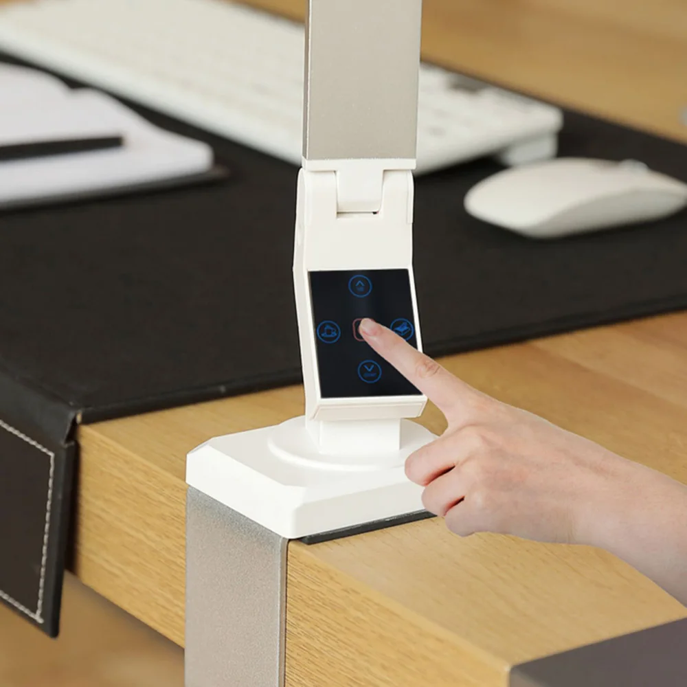  12W Led Clip Desk Lamp 5 Lighting Modes with 5 Brightness Levels Eye Care Touch Control Table Light