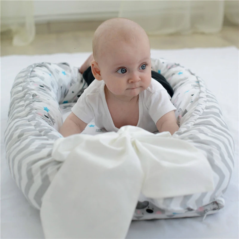Baby Nest Bed Crib Portable Removable And Washable Baby Cot Travel Bed For Children Infant Kids Cotton Cradle Bionic Bed Cunas