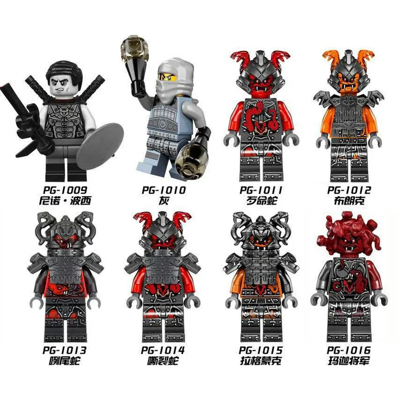 

PG8055 Single Sale Building Blocks Super Heroes Ninja The Wei Snake Vermin Sensei Wu Bronk Zane Pythor Cole Children Gift Toys