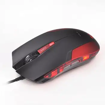 

USB Wired Adjustable 400/800/1600 DPI Gaming Mouse Red LED Light 5 Buttons