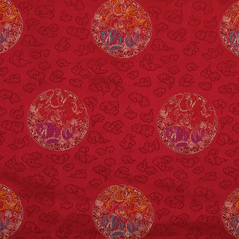 500 см* 75 см имитация шелка парча Облако дракон атласная ткань для Подушка для мебели упаковка текстильная антикварная Одежда Платье diy