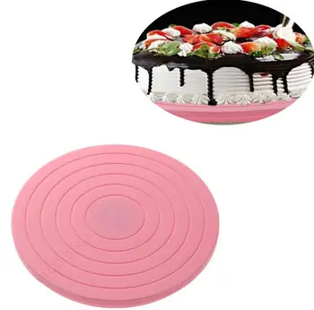 

50pcs 5.5 Inch Rotating Cake Turntable Revolving Cake Decorating Stand Platform Cake Decorating Tool Cookie Decorating SN3282