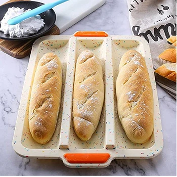 

1pc Wave Baking Tray Baguette Bread Silicone Cake Mold Pan Muffin Chocolate Pizza Loaf Baking Mould Dish Pan Mold Mould New