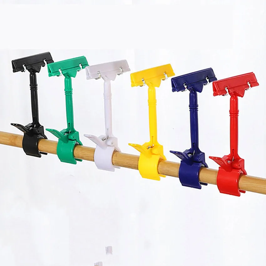 POP Plastic Price Tag Sign Card Holder Display Clip Thumb Base Supermarket Retail Store 20pcs