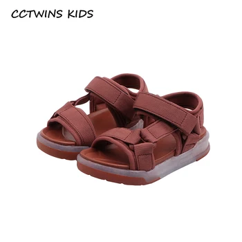 

CCTWINS Kids Shoes 2020 Summer Children Fashion Led Light Shoes Baby Girls Brand Beach Sandals Boys Brand Black Flat BL015