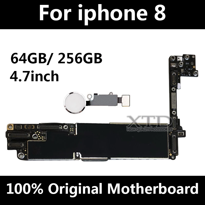 Разблокированная материнская плата для iphone 8, оригинальная материнская плата для iphone 8 с сенсорным ID, чистый iCloud ID с полным чипом