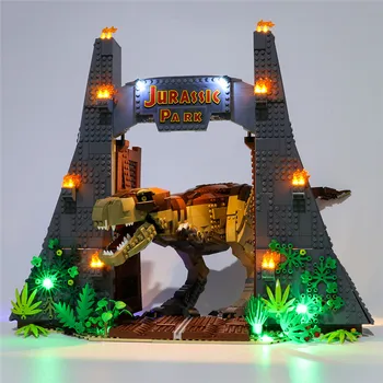 

IN STOCK LED Light set for Jurassic Park T rex Ram Compatible 75936 Rex Rampage Building Blocks Bricks lepinbrick Toys Gifts