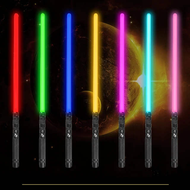 30.5inch LED Light Saber RGB Lightsaber Luminous Sword Force 7 Color Fonts Blaster Lock-Up Light Laser Sword Blaster Toys 2