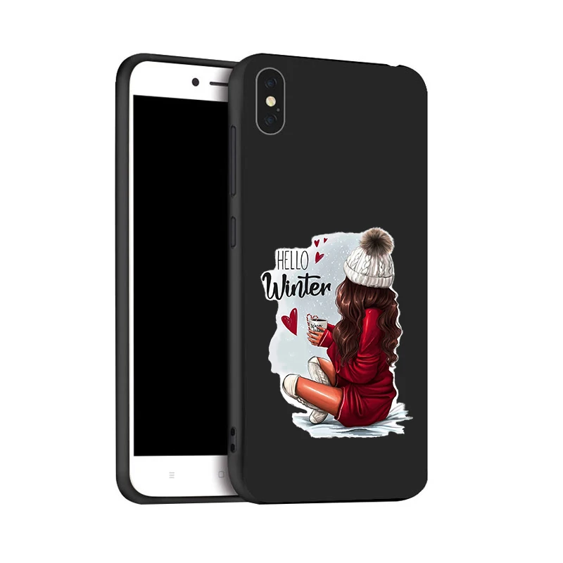 Hitam Telepon untuk Xiaomi Mi Redmi 6 PRO A2 Lite Note 7 K20 9T 7A 8 8T K30 Ponsel Housing Bag Cover Shell