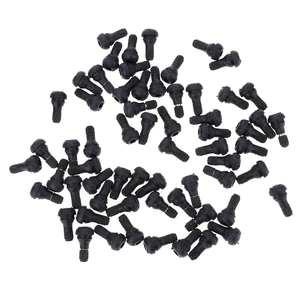 TR412 Valve Stem- 100 Pcs Car Cap Rubber Tire Tyre Valve Stem Set