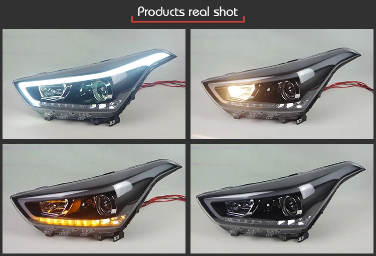 Головной светильник s для автомобиля hyundai IX25- Creta DRL Дневной ходовой светильник светодиодный Биксеноновая лампа противотуманный светильник тюнинг автомобильные аксессуары