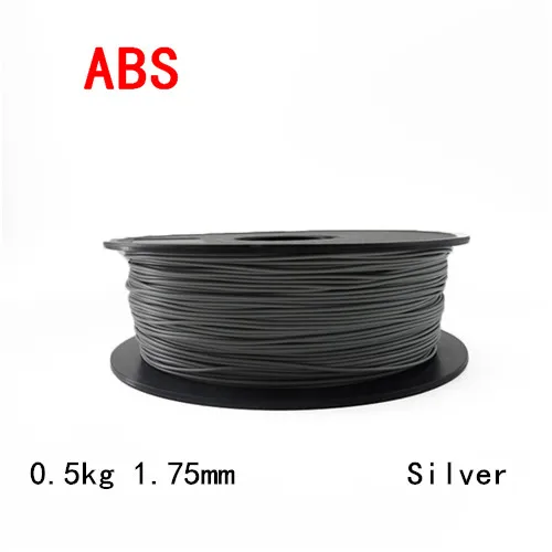 0.5kg silver Только для RU! YouSu ABS высокое качество 1,75 мм 10 м/0,5 кг/1 кг ABS 3d нити для 3d принтера нити для 3d принтера материалы для 3d принтера - Цвет: 0.5kg silver