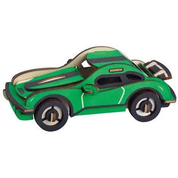 

Hurricane Race Car DIY 3D Wooden Puzzle Woodcraft Assembly Kit Cutting Wood Toys For Christmas Gift 3115