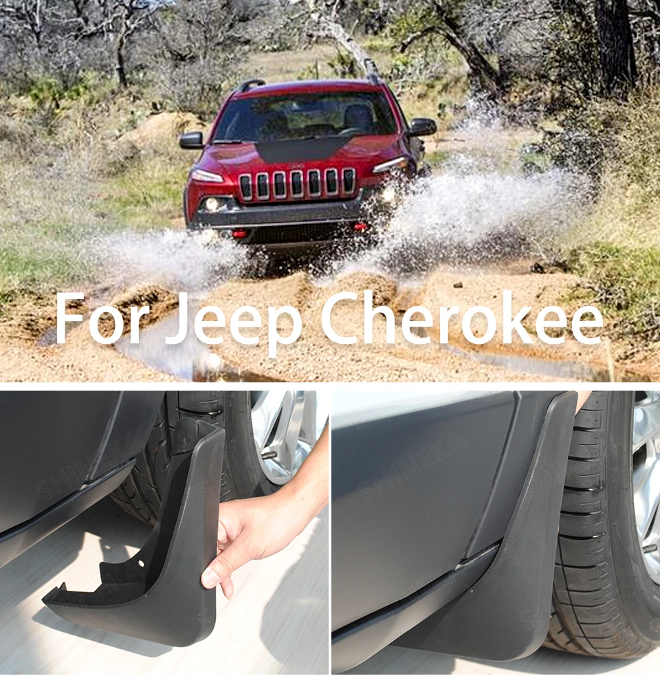 Брызговики SHINEKA для Jeep Cherokee-, брызговики, брызговики, защита от пыли, аксессуары для Jeep Cherokee