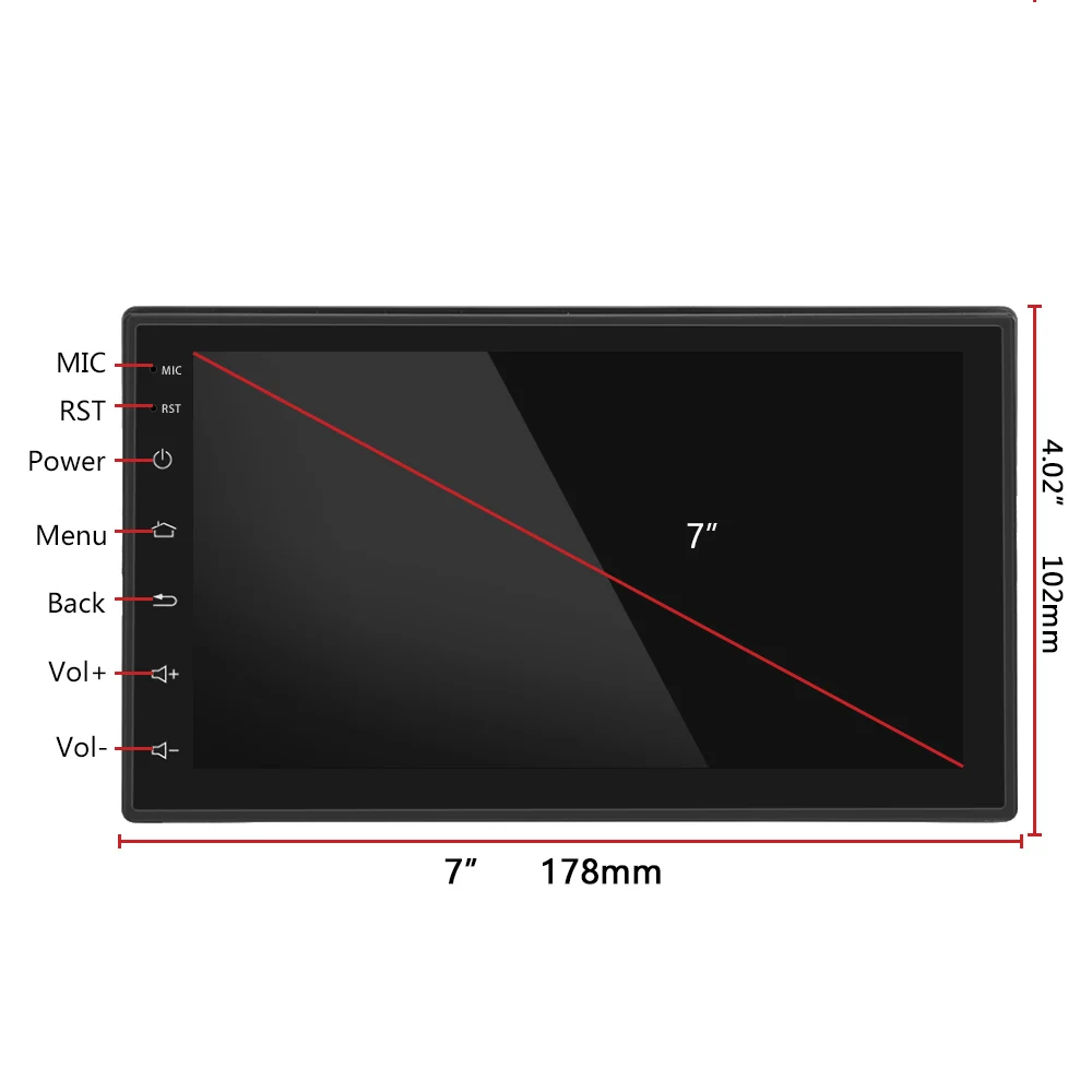  Podofo Car radio 2 din 7'' Android 8.1 IOS/Android mirror link touch screen with Bluetooth WIFI GPS