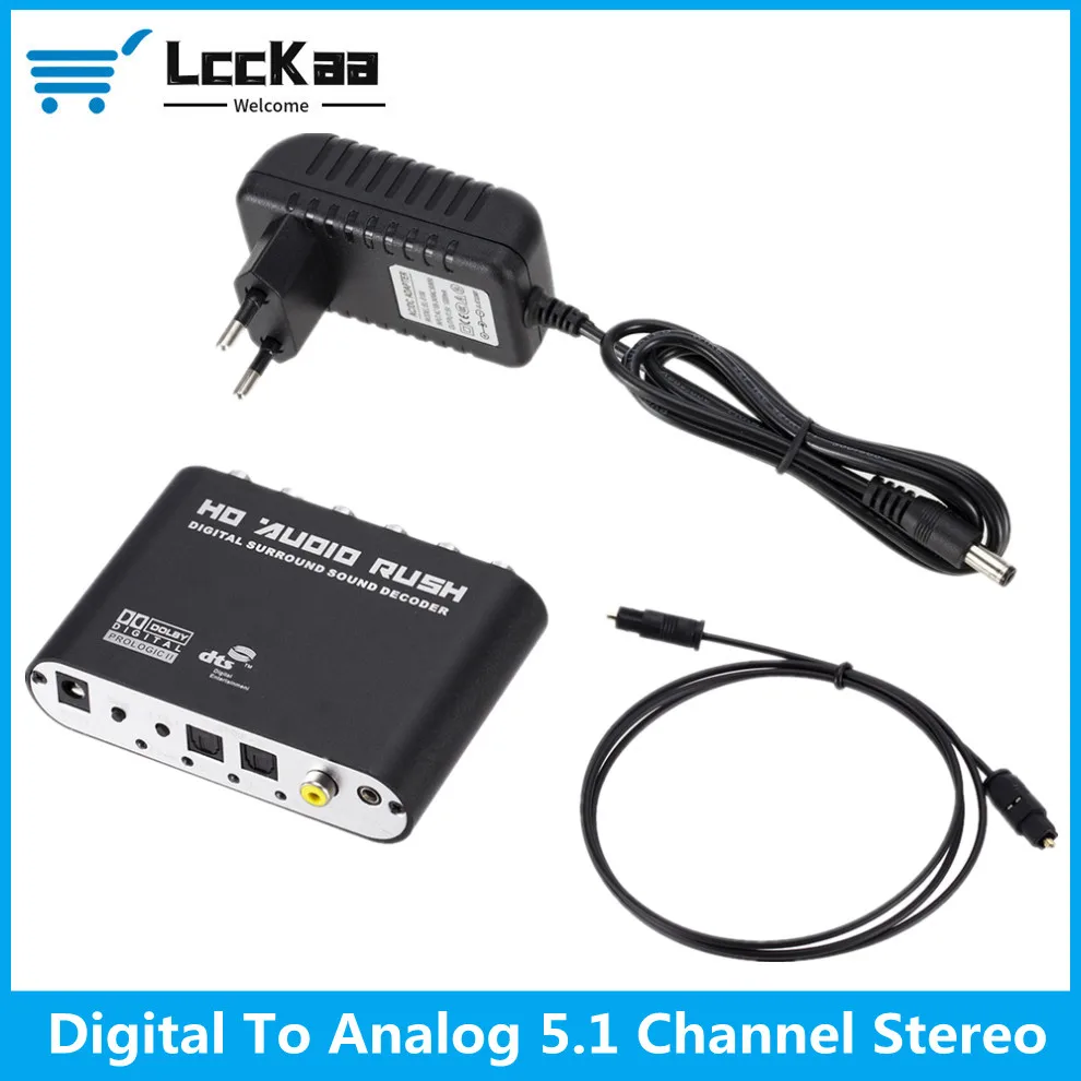 LccKaa-decodificador de Audio SPDIF Coaxial a RCA DTS AC3, 5,1 canales, amplificador digital óptico, convertidor y amplificador analógico, Audio HD