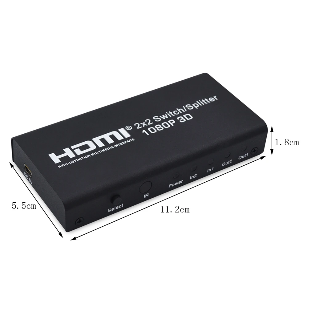 HDMI переключатель сплиттер установка поддержка 1080P 3D коммутатор с ИК-пультом дистанционного управления ЕС вилка