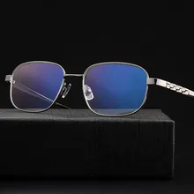 Ультра-легкие титановые сплав покрытие полный обод очки мужские прямоугольные оправы для прописанных очков для оптических линз Очки для чтения при близорукости