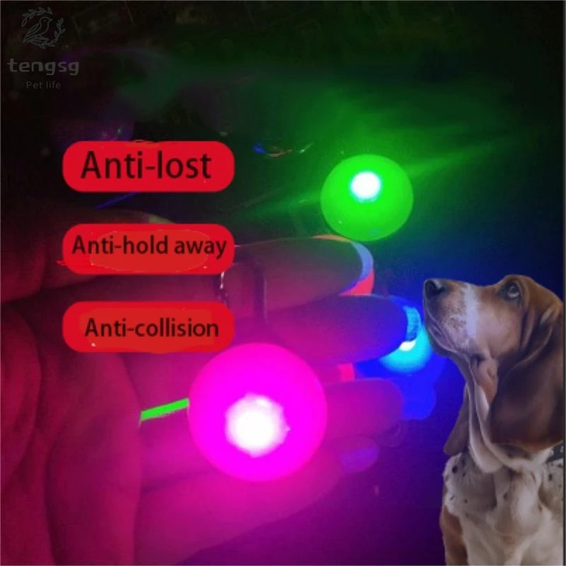 

LED Pet Dog Collar Pendant Anti-Lost Avoid Car Accident Collar For Dogs Puppies Dog Collars Leads LED Supplies Pet Products