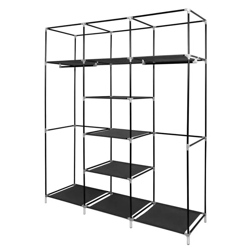 DIY Portable Storage Closet Non-woven Cloth Wardrobe Folding Dustproof Clothing Storage Cabine Closet Cabinet Bedroom Furniture