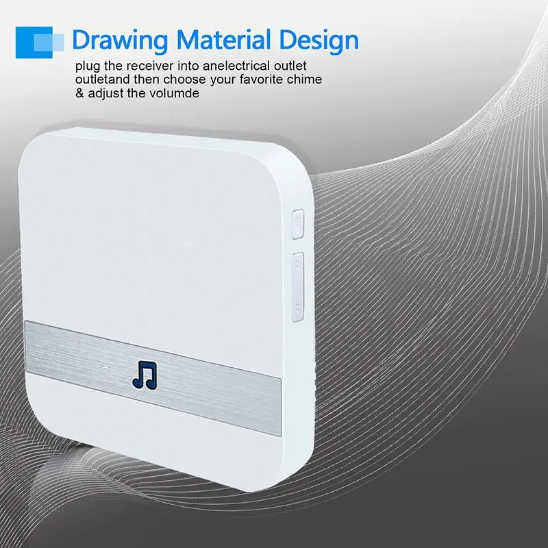 

Wireless Wifi Smart Video Doorbell 433MHz Chime Music Receiver Home Security Indoor Intercom Door Bell Receiver 10-110dB Sounds