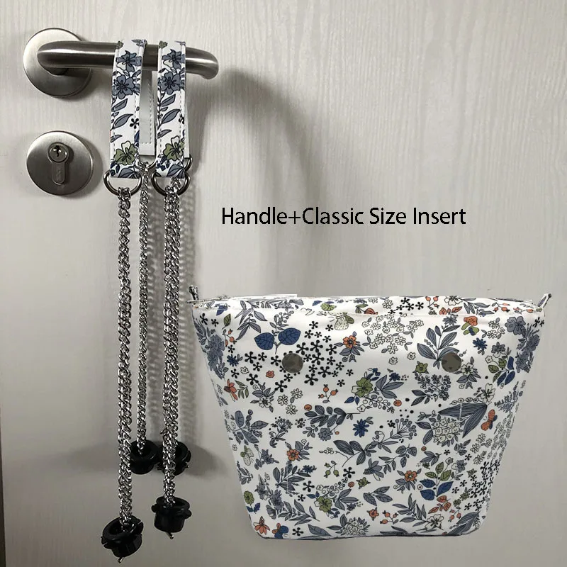 mens crossbody bag 1 set handle+insert Silver Aluminum with Canvas waterproof Insert Inner Pocket for Classic Mini Obag O Bag Handbag wristlet clutch Totes