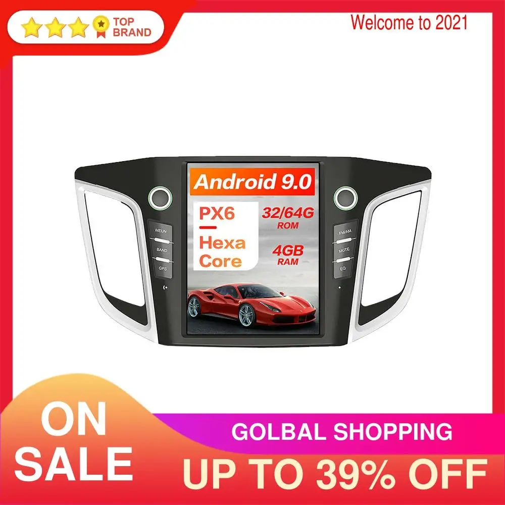 Android 9 0 4 + 64 ГБ Автомобильный GPS навигатор для HYUNDAI IX25/HYUNDAI CRETA 2014 2019 Авто Радио