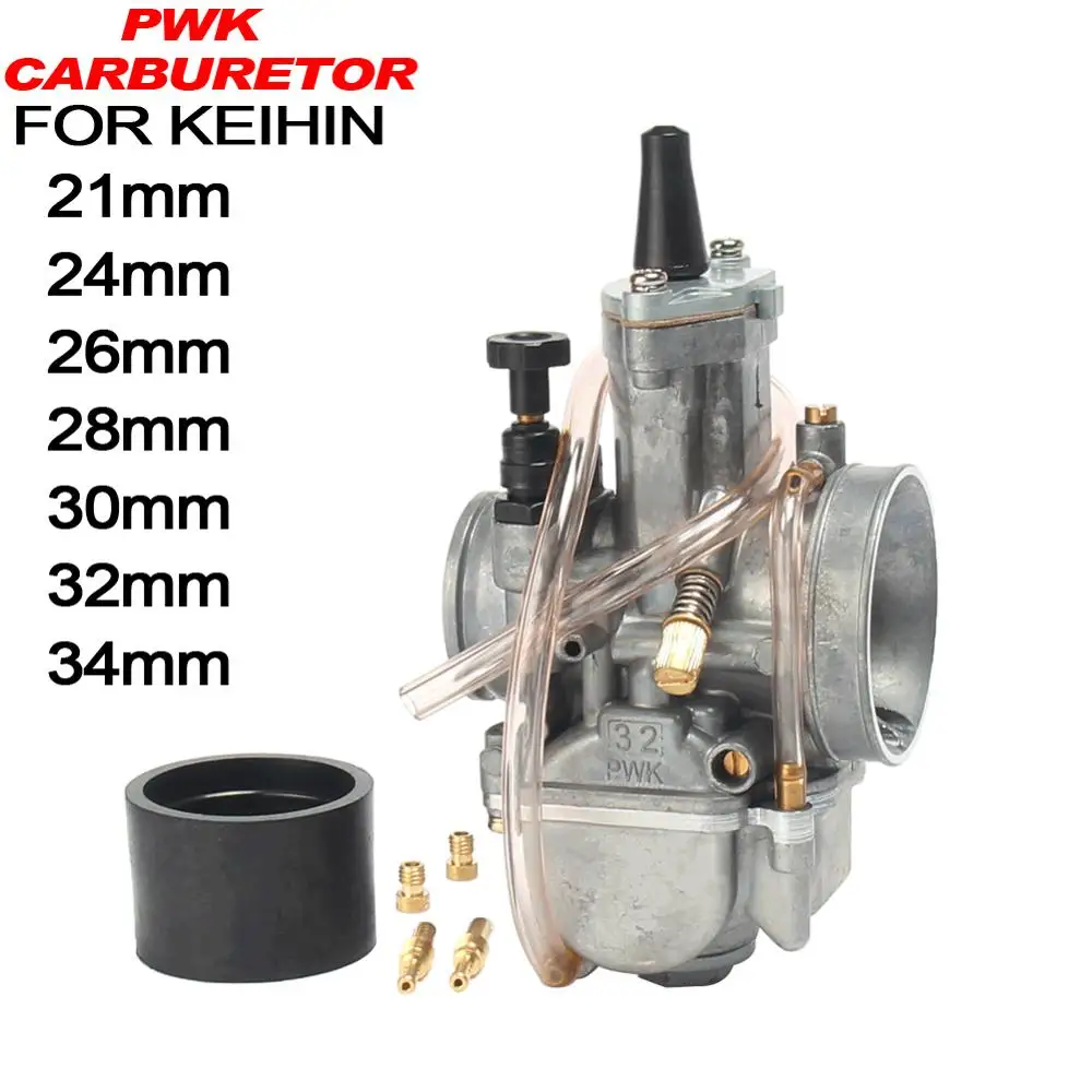 Карбюратор PWK для мотоцикла Keihin 21 24 26 28 30 32 34 мм с мощной струей топлива Honda Suzuki Yamaha