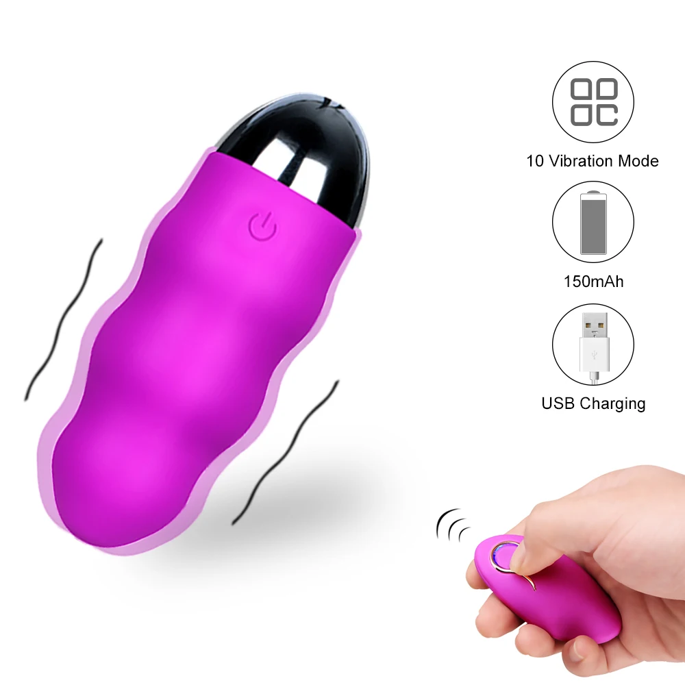 10 Speeds Vibrator Sex toys for Woman with Wireless Remote Control Waterproof Silent Bullet Egg USB