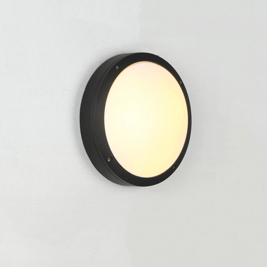 Круглый светодиодный настенный светильник, Открытый водонепроницаемый IP65, для крыльца, сада, настенный светильник, домашний бра, декоративный светильник для помещений, алюминиевый светильник ML32