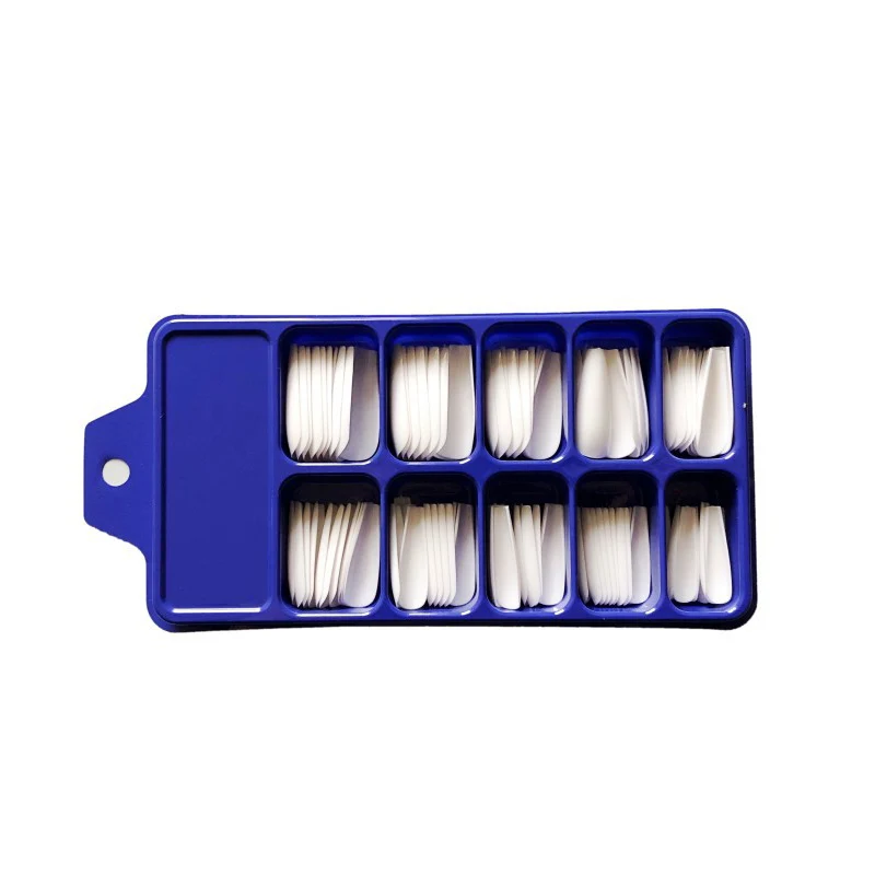 100pcs White 100 шт./кор. поддельные ногтей искусственный длинный балетки прозрачный/нейтральный/белый Ложные Акриловые гроб ногти Нейл Арта, полное покрытие для маникюра 10 различных размеров - Цвет: 100pcs White