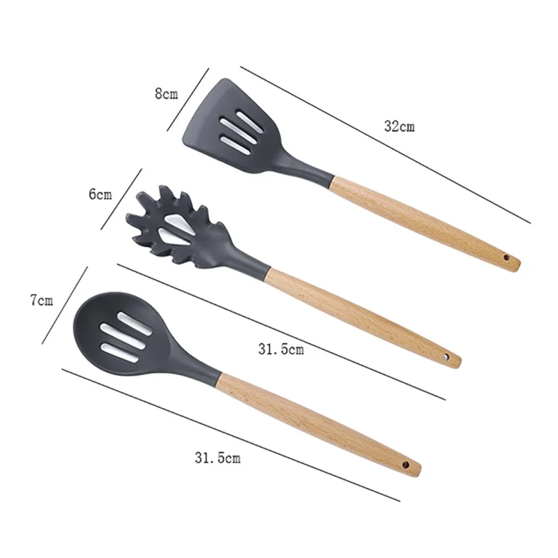 11 шт./компл. силиконовые Кухня Набор инструментов с антипригарным покрытием мульти-функциональный горшок прочный практичный Кухня инструмент