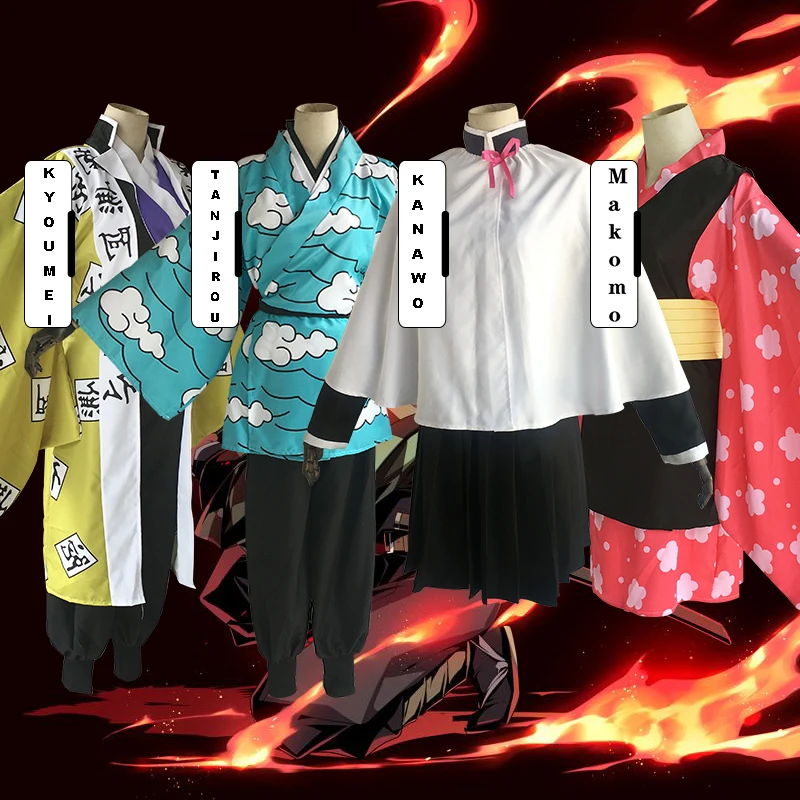 Аниме Comic Demon Slayer Kimetsu no Yaiba Косплей костюмы Tsuyuri Kanawo Rengoku Kyoujurou Kanroji Mitsuri Косплей Костюм