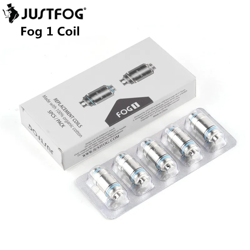50 шт./лот, Justfog Fog 1 головка катушки 0.5ом 0.8ом, Cigarro Eletronico Vaporizador, сменная катушка, головка для электронной сигареты