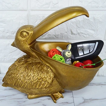 

Creative Resin Key Storage Box Bird Beak Ornament Jewelry Storage Wine Cabinet Table Decoration Crafts Gifts Home Lucky Fengshui