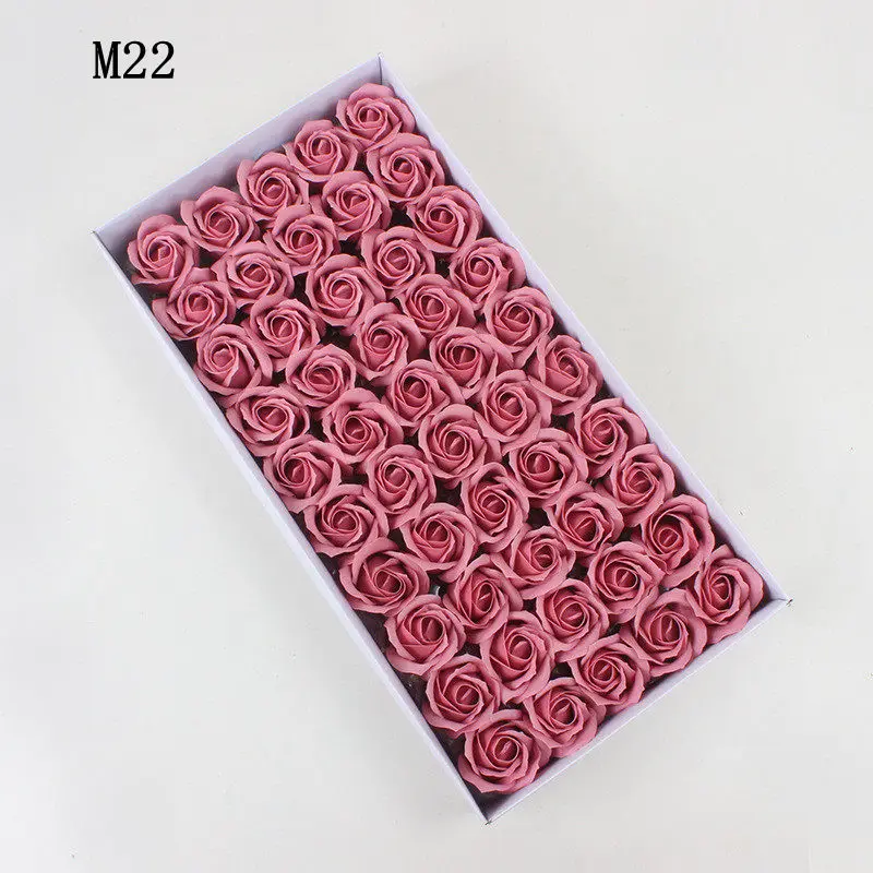 25-50 шт./компл. 3 Размер s/m/l мыло розы Искусственные цветы Высокое качество; для свадьбы украшение дома аксессуары для ванной комнаты Роза Цветок голова - Цвет: M22